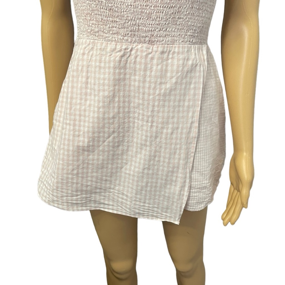 URBAN OUTFITTERS pink checkered skort romper size Small - Picture 3 of 9